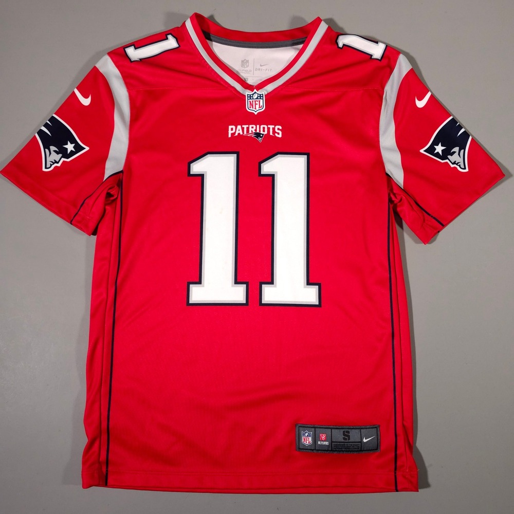 Nike Jersey Mens S Red New England Patriots Julian Edelman 11 BQ0489-666